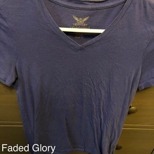 Blue v neck